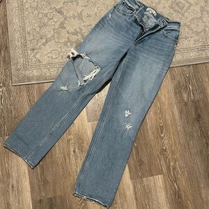 Abercrombie curve love the 90s straight ultra high-rise jeans size 2s short) 26
